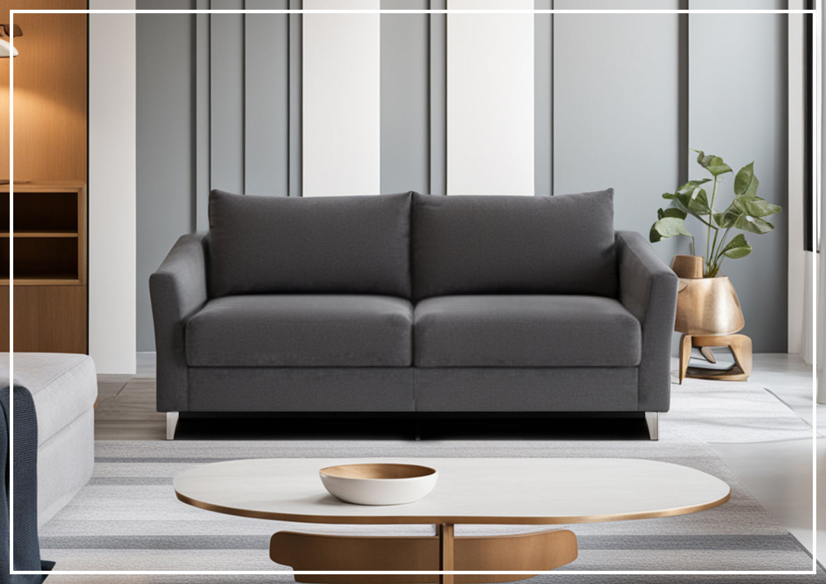 Custom Luonto Monika Fabric Sleeper Sofa - Handmade to Order | Convertible Couch Bed for Small Spaces & Guest Rooms | Perfect for Apartments, Dorms & Home Offices