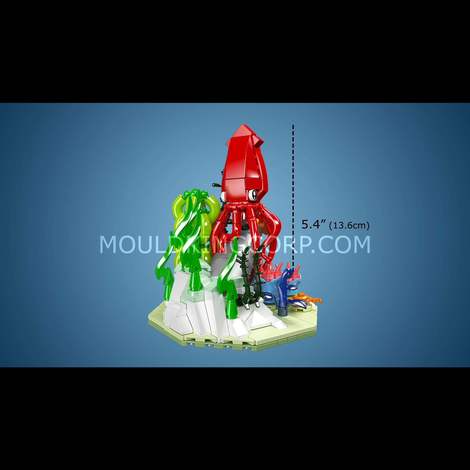 Mould King 10174 Creative Ocean Deep Sea Squid Building Blocks Set - 416 PCS STEM Educational Toy for Kids & Adults | Perfect for Birthday Gifts, Home Decor & Ocean-Themed Collections