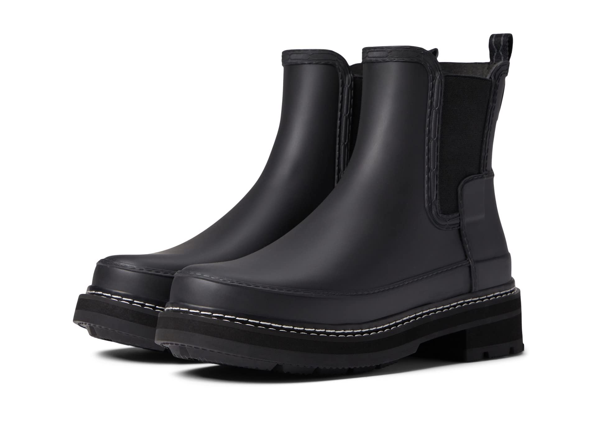 Hunter Women's Refined Chelsea Rain Boots - Waterproof Ankle Booties with Stitch Detail for Women | Perfect for Rainy Days, Outdoor Adventures & Casual Wear