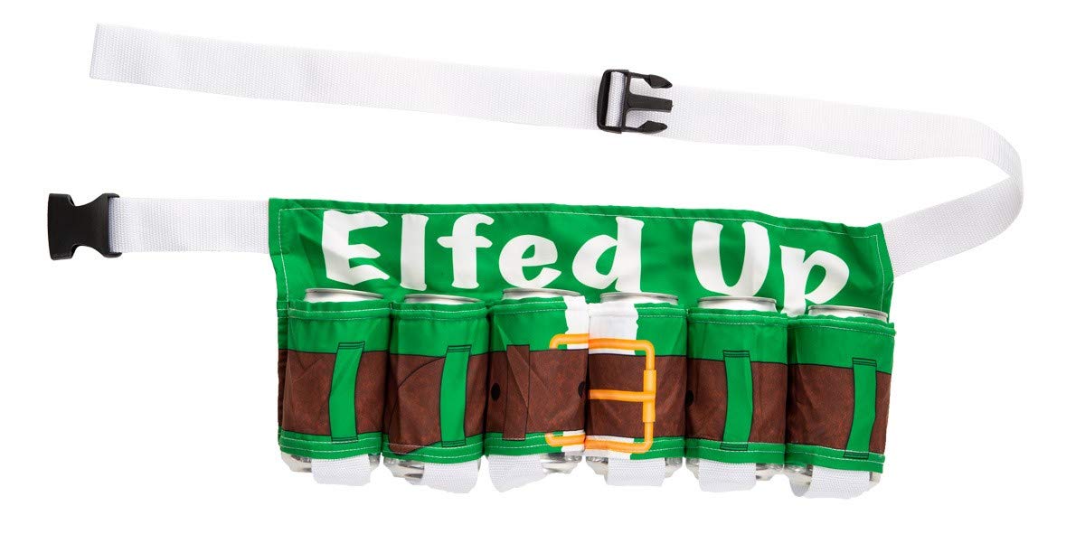 Calhoun Christmas Novelty Beverage Holder Beer Belt - Hands-Free Drink Carrier for Parties, Tailgating & Outdoor Events