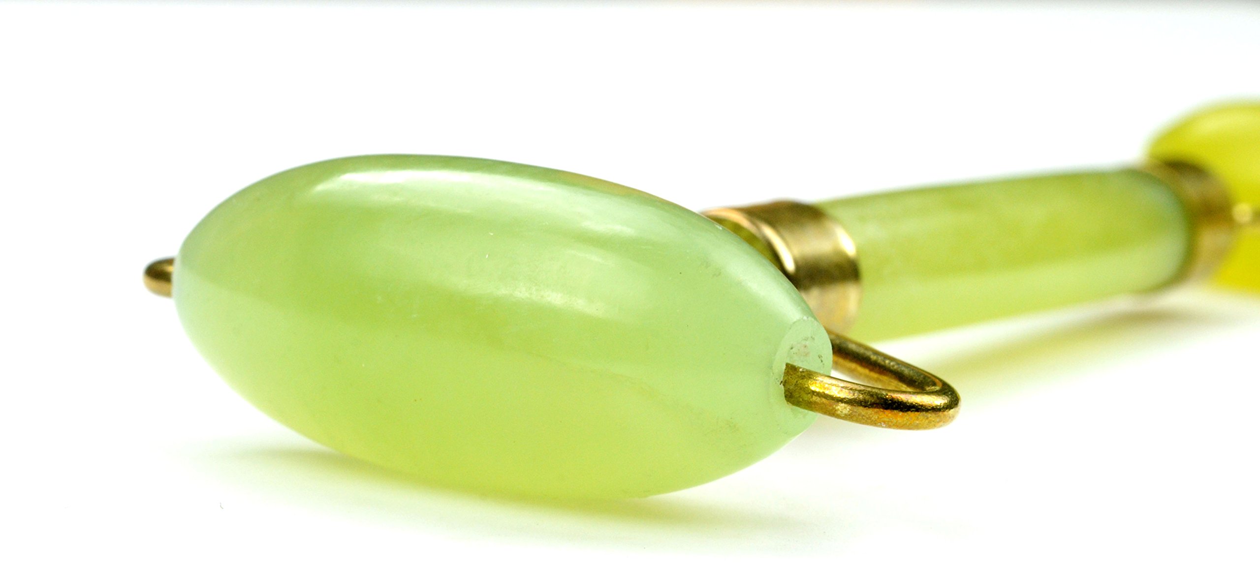 Premium Dual-Sided Jade Roller Facial Massager - 100% Natural Grade-A Jade Stone for Face & Neck Slimming, Anti-Aging Skincare Tool - Perfect for Morning Routine & Nighttime Relaxation