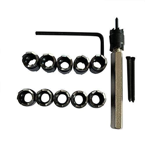 ShiSyan 3/8 Inch HSS Double-Sided Spot Weld Cutter Set - Hex Sheet Metal Hole Cutter Remover Drill Bits for Power Drills - Perfect for Auto Repair, Metal Fabrication & DIY Welding Projects