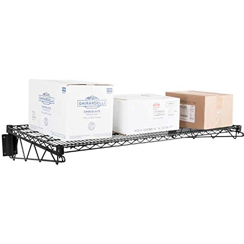 PRO&Family Set of 5 Black Epoxy Wire Wall Mount Shelves 24