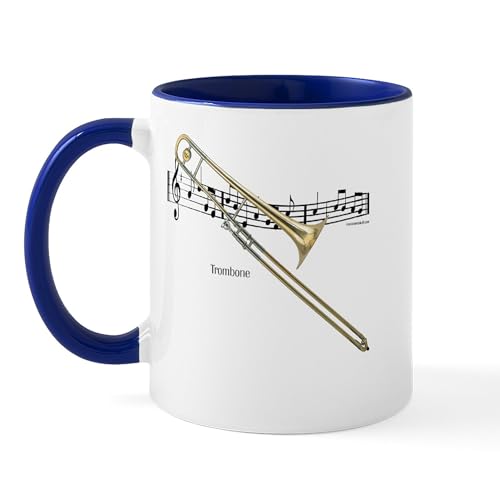 White/Navy Inside - Trombone Music Mug