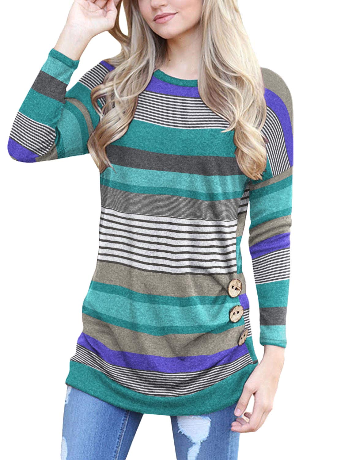 Yincro Women's Casual Long Sleeve Tunic Tops - Fall Fashion Blouse Shirt for Work, Travel & Everyday Wear | Comfortable & Stylish T-Shirt Style