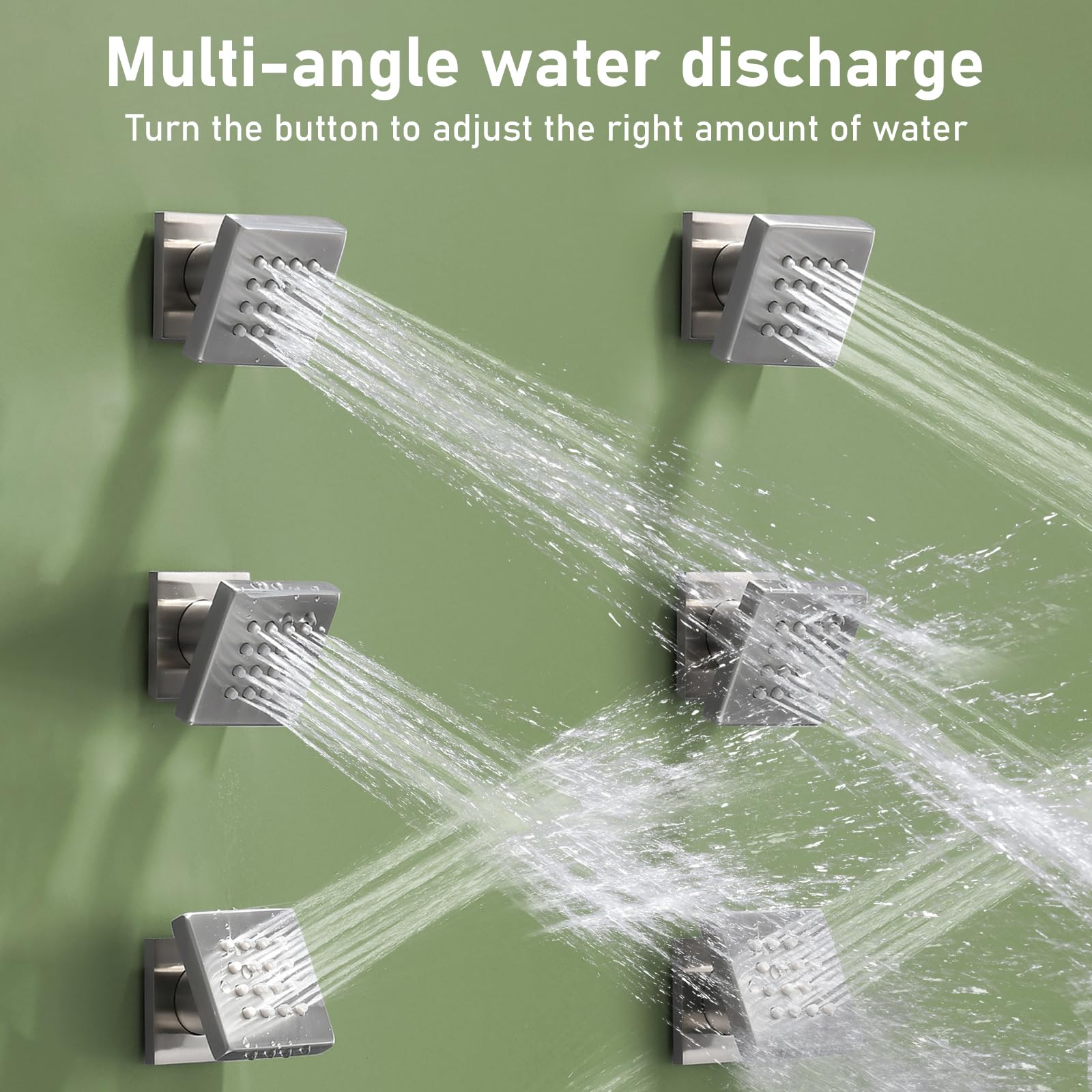 Adjustable Wall Mount Shower Body Spray Jets with On/Off Switch - 360° Rotation & Flow Control for Ultimate Spa Experience - Perfect for Bathroom, Home Spa, and Relaxation Retreats