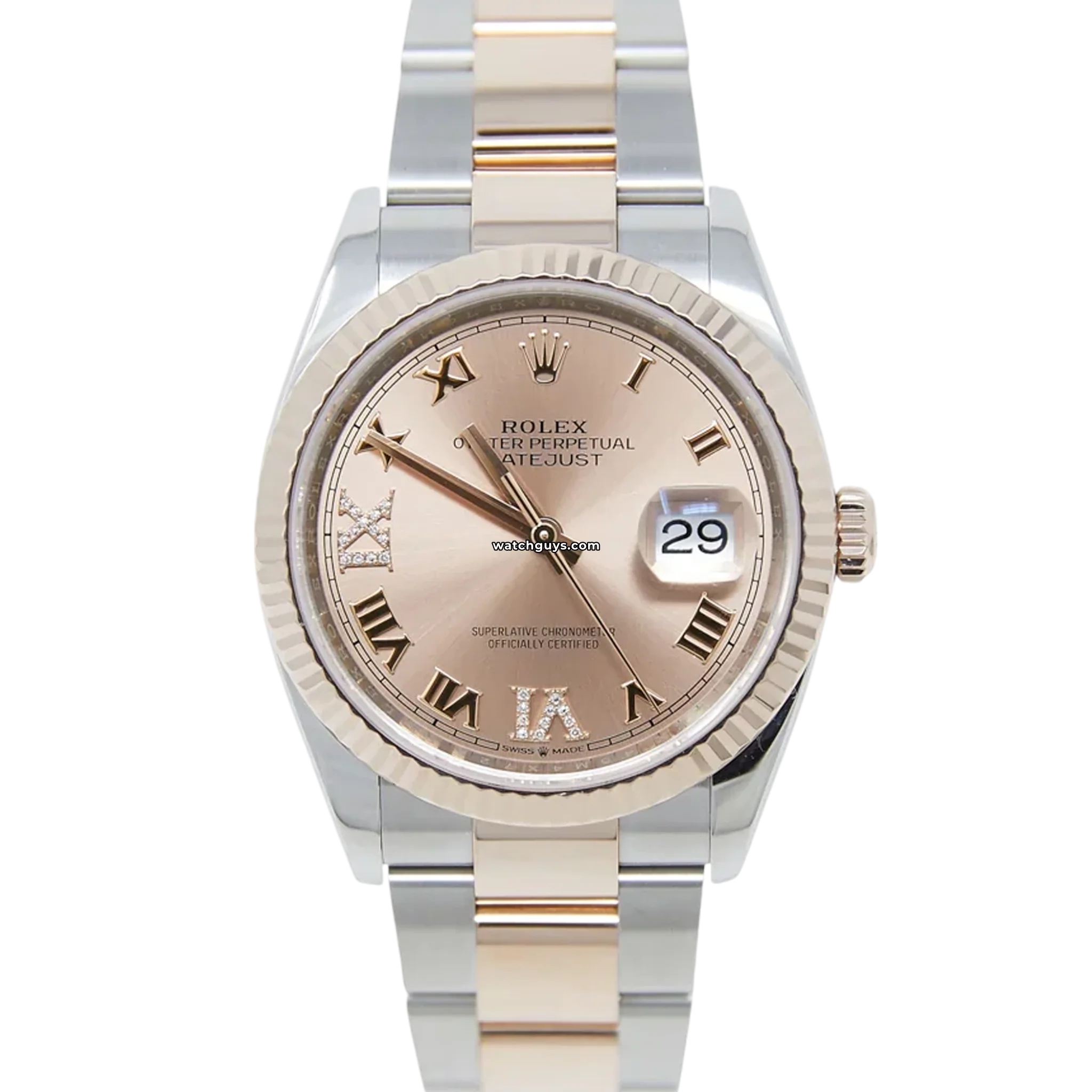 Rolex Datejust 126231 36mm Men's Watch with Pink Diamond Bezel - Luxury Automatic Watch for Business, Gifts & Special Occasions