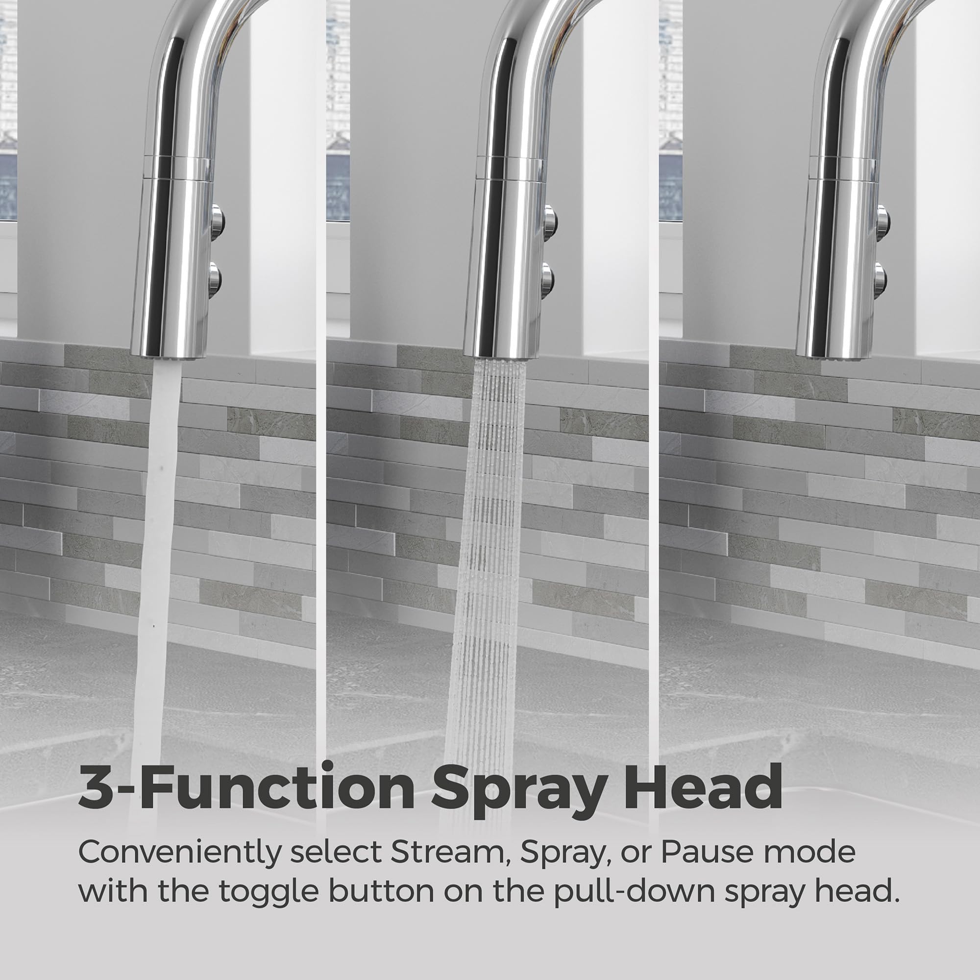 Pfister Zanna Single Handle High Arc Kitchen Faucet with Pull Down Sprayer & Soap Dispenser - Polished Chrome Finish (Model F5297ZNRC) - Perfect for Modern Kitchens & Food Prep Stations