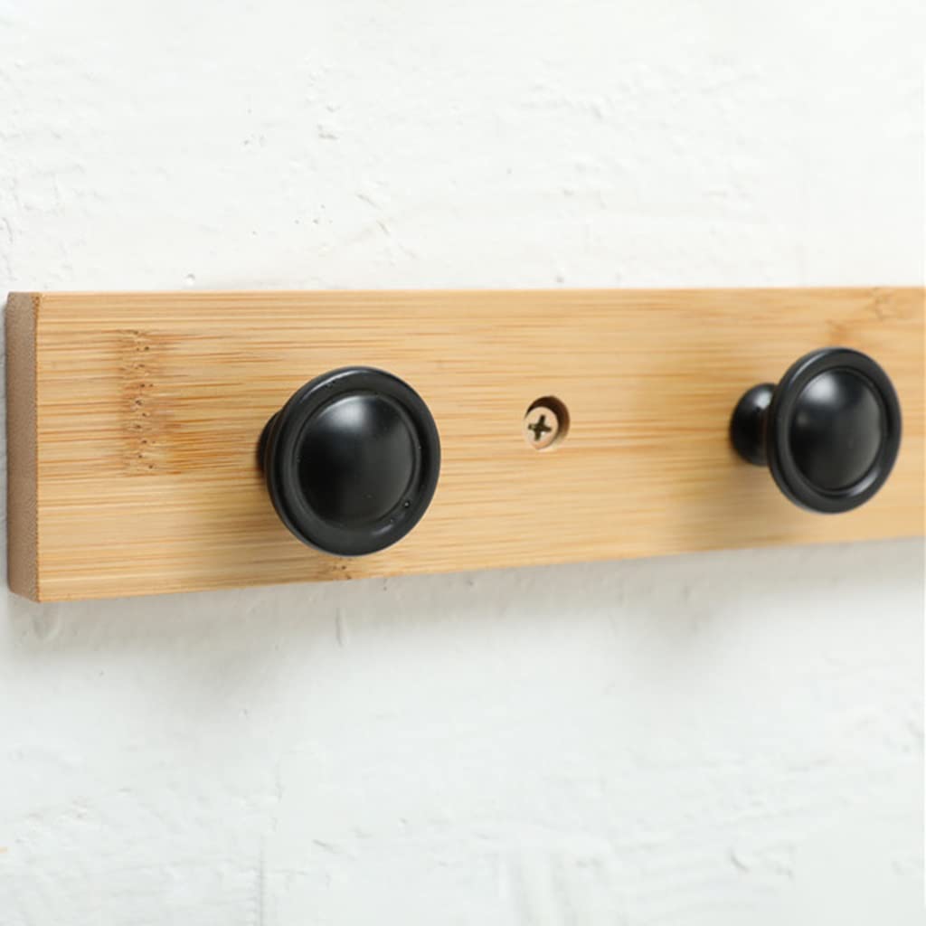 Sturdy Wooden Wall Mounted Coat Rack with 5 Hooks - Space Saving Entryway Organizer for Coats, Hats, Bags & Backpacks (Brown, 31 Inches) - Perfect for Hallway, Bedroom & Mudroom Storage