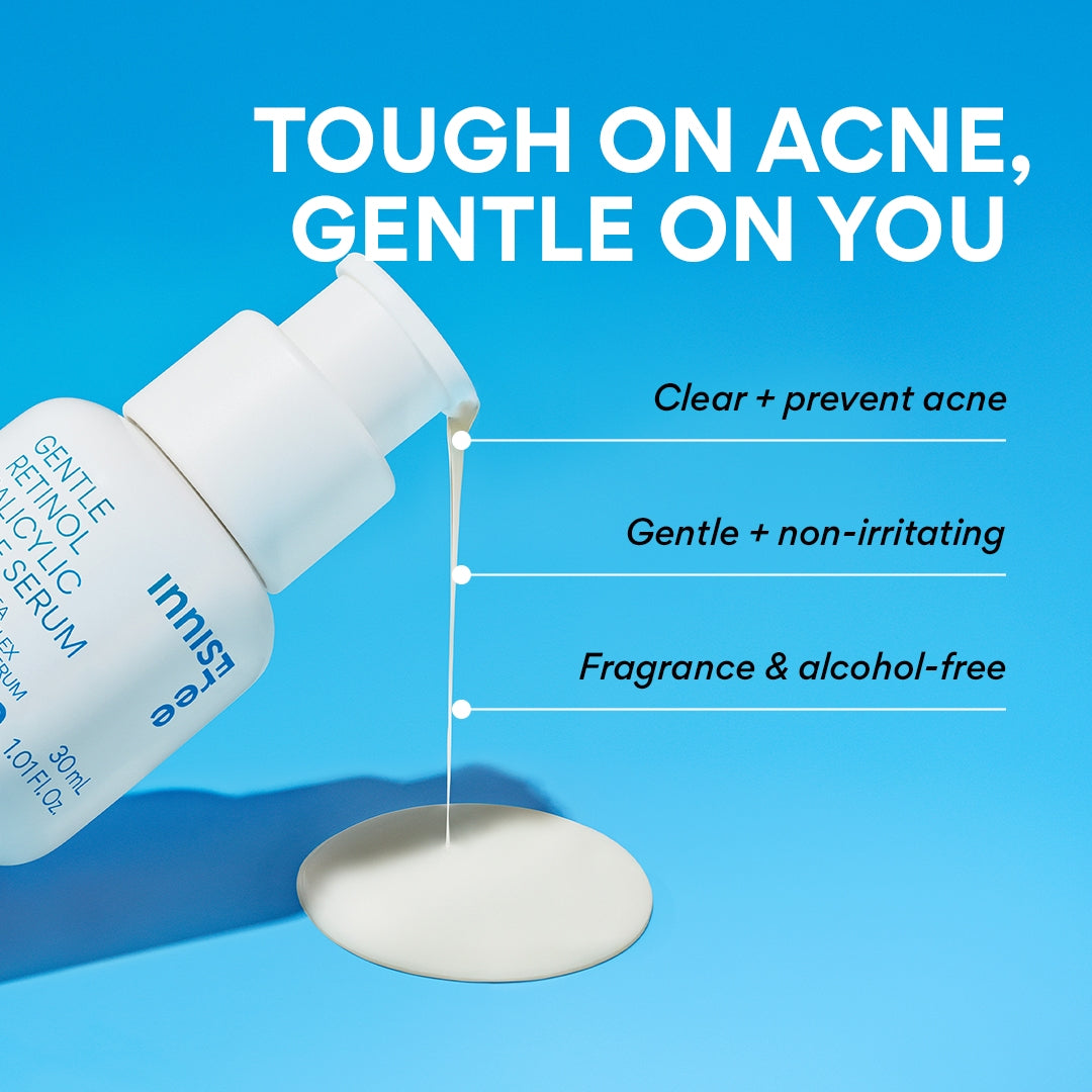 Gentle Retinol & Salicylic Acid Acne Serum for Clear Skin - Fights Breakouts & Reduces Blemishes - Perfect for Oily & Acne-Prone Skin