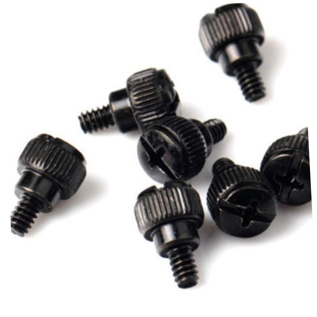 100pcs Black Oxidation-Resistant Computer Case Thumb Screws - Knurled Thumbscrews for PC Case, Chassis & Hardware Accessories | Perfect for DIY Computer Builds & Upgrades