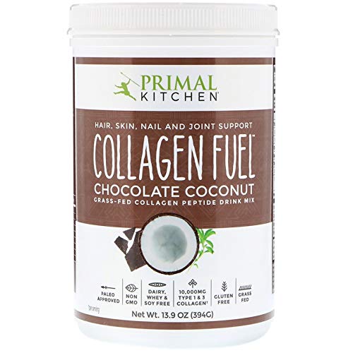 2-Pack Primal Kitchen Collagen Peptide Drink Mix - 13.9 oz Chocolate Coconut Flavor | Collagen Fuel Protein Powder for Smoothies, Coffee & Post-Workout Recovery | Keto & Paleo Friendly