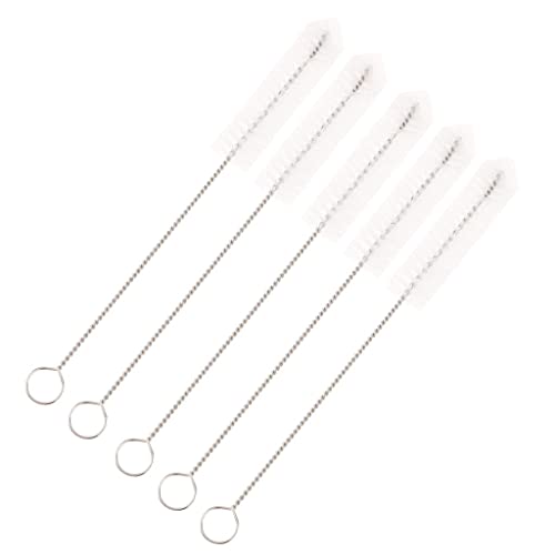 5PC Reusable Multi-Functional Nylon Brush Set for Cosmetics, Tin Pots & Bottles - 1.5cm Small Brush Head - Perfect for Makeup, Cleaning & DIY Crafts
