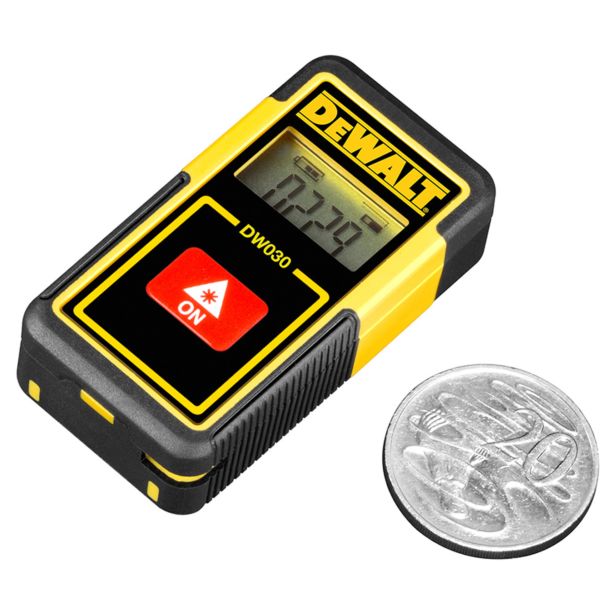 DeWalt DW030PL XJ 9m Pocket Laser Distance Measure - Compact Laser Tape Measure for Construction, Home Improvement & DIY Projects | Accurate Measurement Tool for Contractors, Carpenters & Handymen