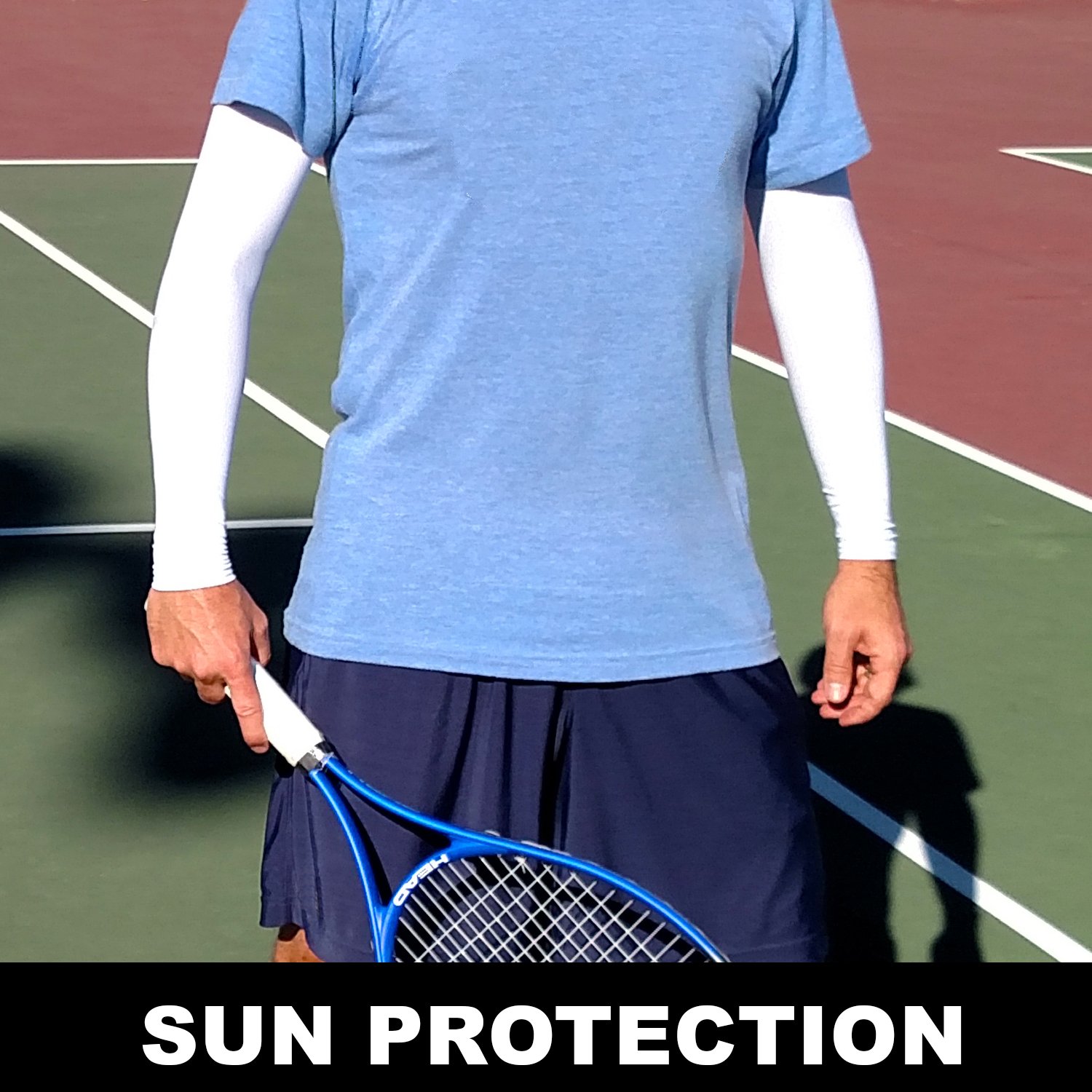 SKINGUARDS UPF 50+ Sun Protection Arm Sleeves - Breathable UV Blocking Sleeve Covers for Men & Women - Made in USA (Pair) - Perfect for Outdoor Sports, Cycling, Running & Gardening