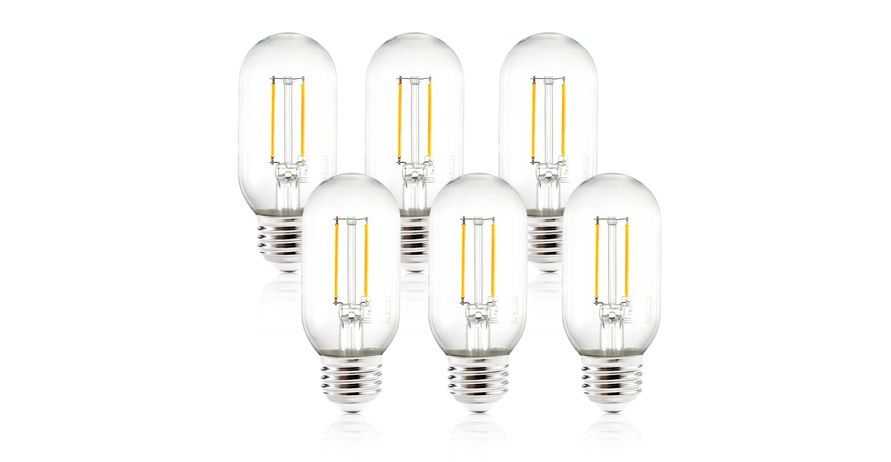 Kashan T14 Clear LED Filament Light Bulb - Vintage Edison Style, 60W Equivalent, E26 Base, Warm White 2700K - Perfect for Home Decor, Restaurants, and Retro Lighting Fixtures