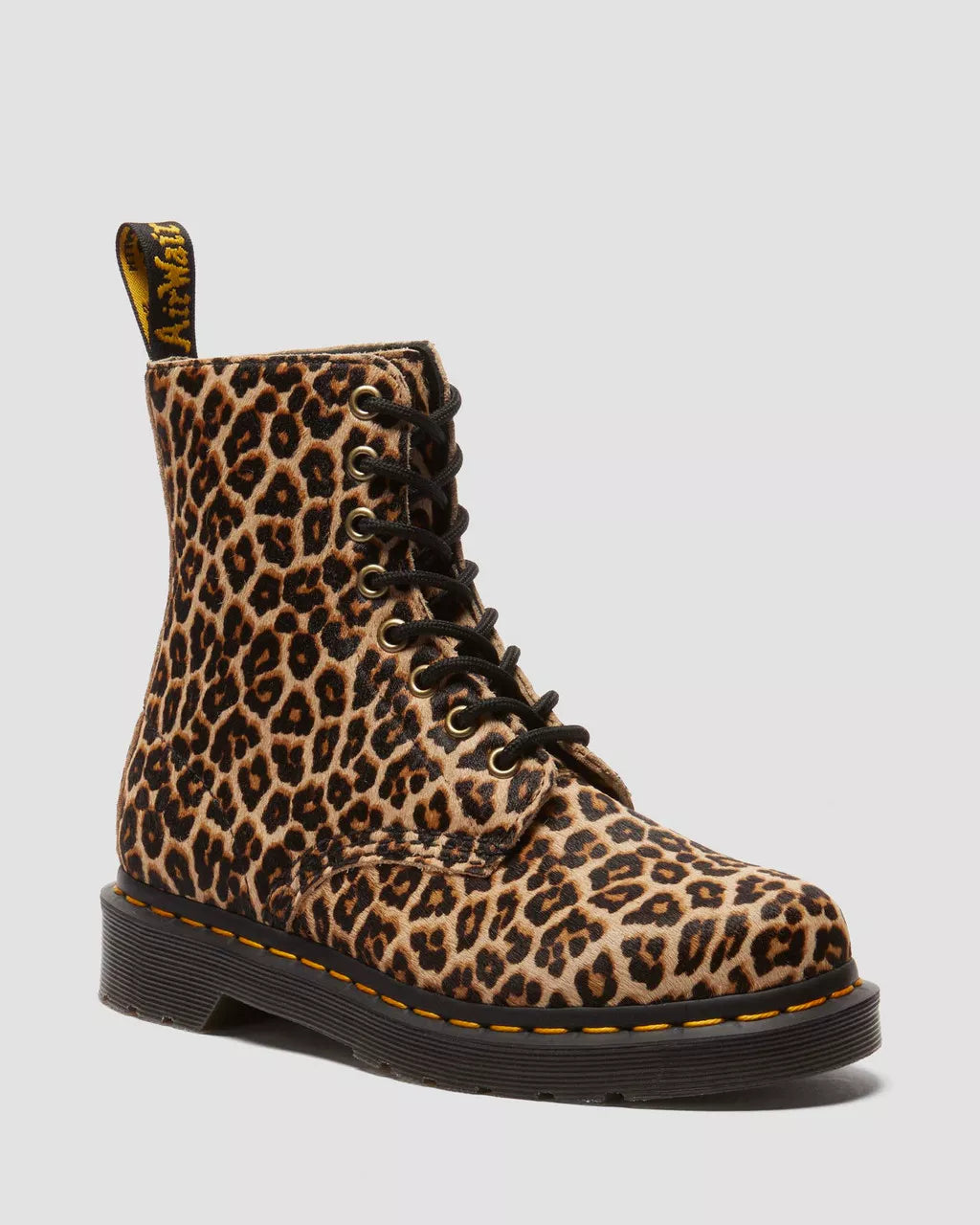 Dr. Martens 1460 Leopard Print Leather Boots for Women - Fashion Ankle Booties with Air-Cushioned Sole | Perfect for Casual Outfits, Music Festivals & Streetwear Looks
