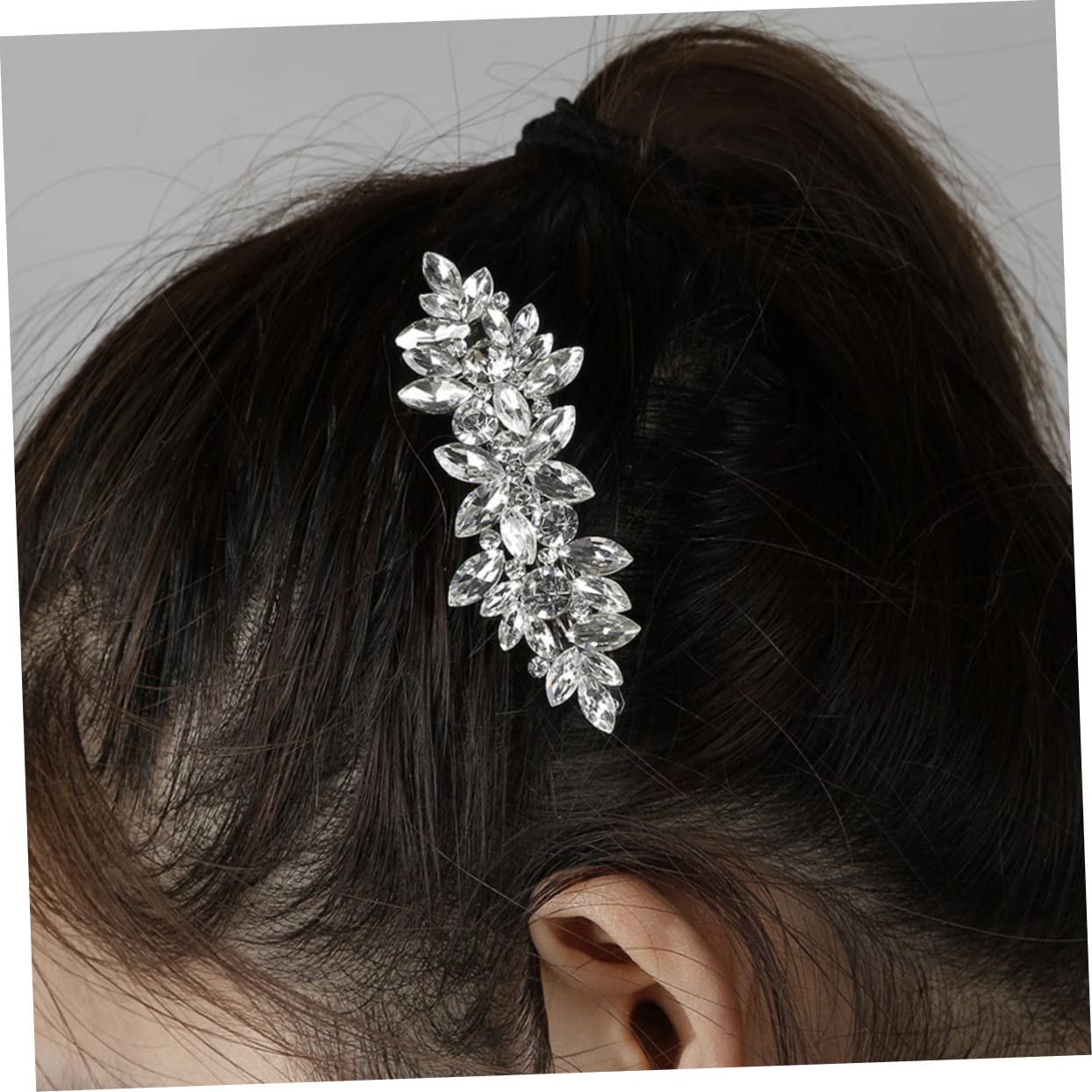FOMIYES Rhinestone Hair Barrettes for Women & Girls - Elegant Metal Spring Hair Clips Fashion Accessories for Party, Wedding & Daily Wear