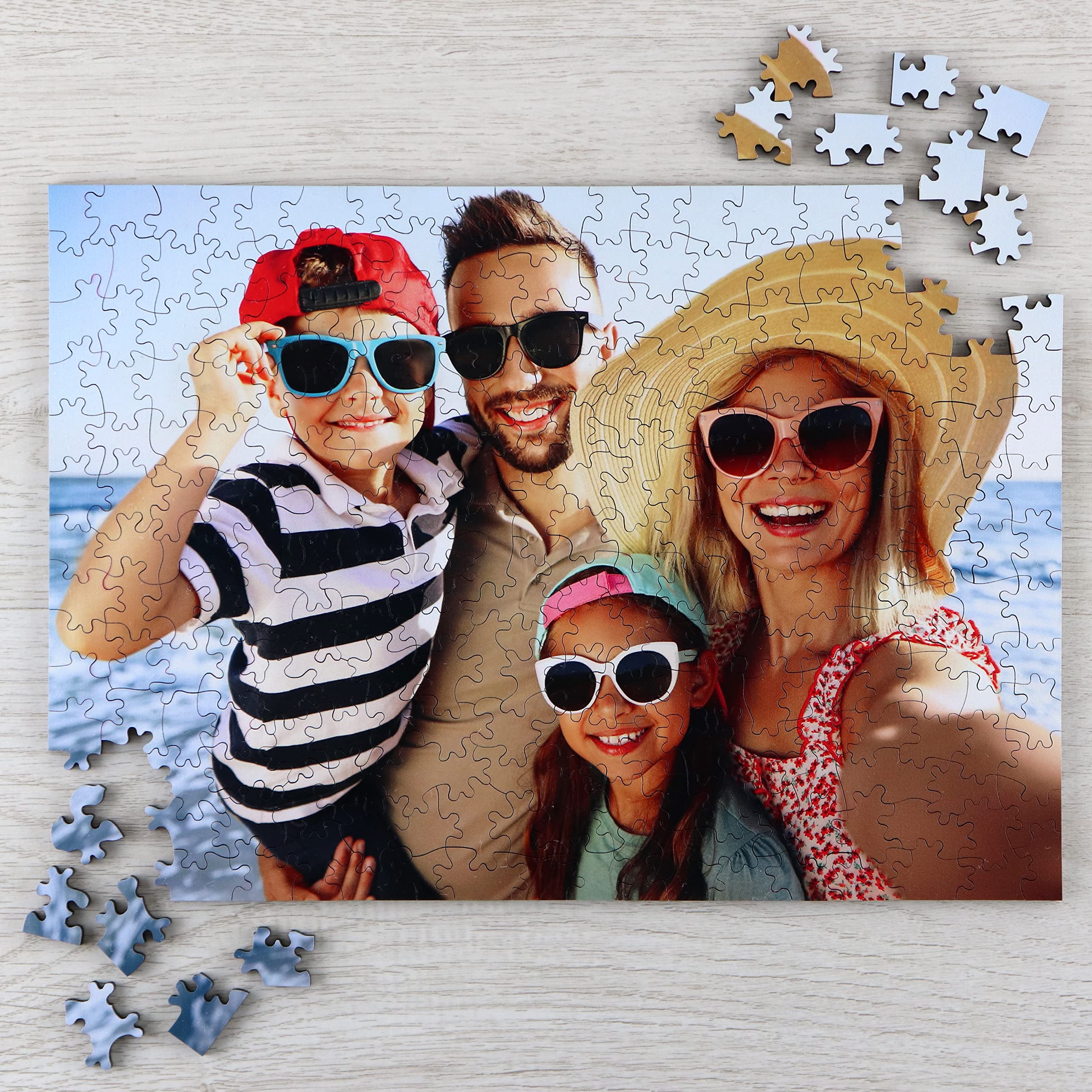 Custom Wooden Jigsaw Puzzle with Your Photo - 250 Piece Personalized Wood Puzzle in Gift Box | Unique Home Decor & Thoughtful Birthday Gift for Adults
