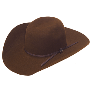 Ariat 6X Chocolate Punchy Crown Hat - Western Cowboy Hat for Men & Women - Durable & Stylish for Rodeo, Horseback Riding & Outdoor Adventures