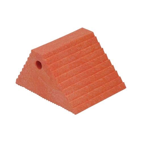 Vestil PWC-DS-OR Orange Recycled Plastic Wheel Chocks - Pack of 5 - Heavy Duty Dock & Trailer Safety Blocks for Trucks, Boats, RVs - Non-Slip Vehicle Stabilizers