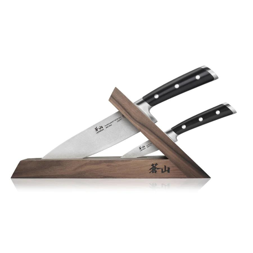 Cangshan 1021417 TA Series 2-Piece Knife Block Set with Black Handle - Premium Kitchen Knives for Slicing, Dicing & Chopping - Perfect for Home Chefs & Cooking Enthusiasts