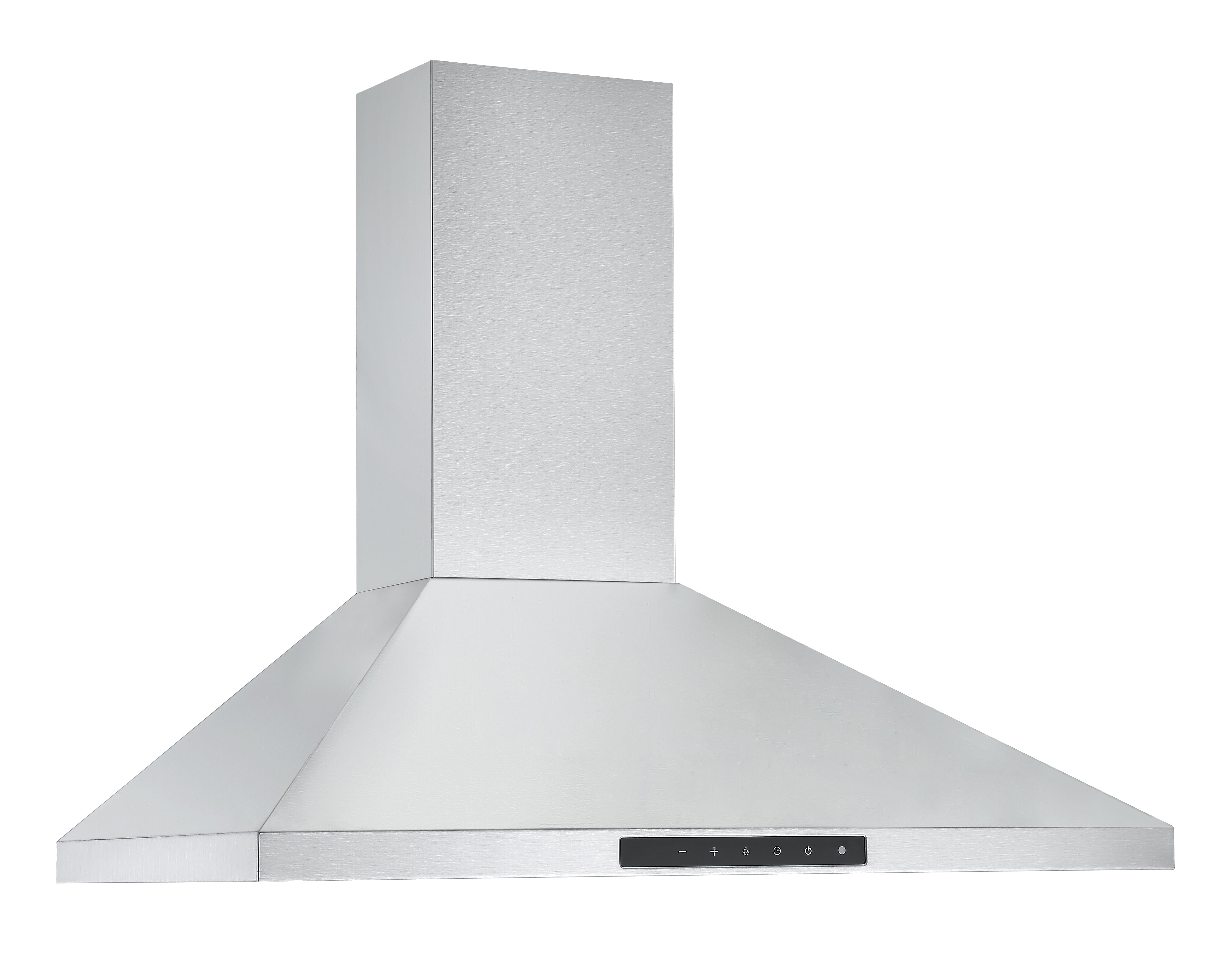 WPNL630 30 Inch Stainless Steel Wall Mount Pyramid Range Hood with Night Light - Powerful Kitchen Ventilation for Modern Homes