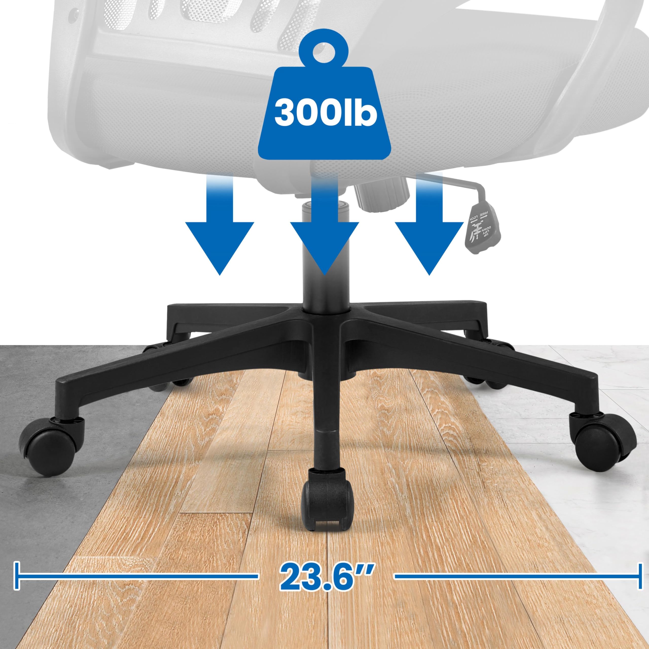 Yaheetech Ergonomic Office Chair - Mid Back Swivel Desk Chair with Lumbar Support, Adjustable Height & Armrests, Breathable Mesh Computer Chair (Black, 2-Pack) - Perfect for Home Office, Gaming & Workspaces