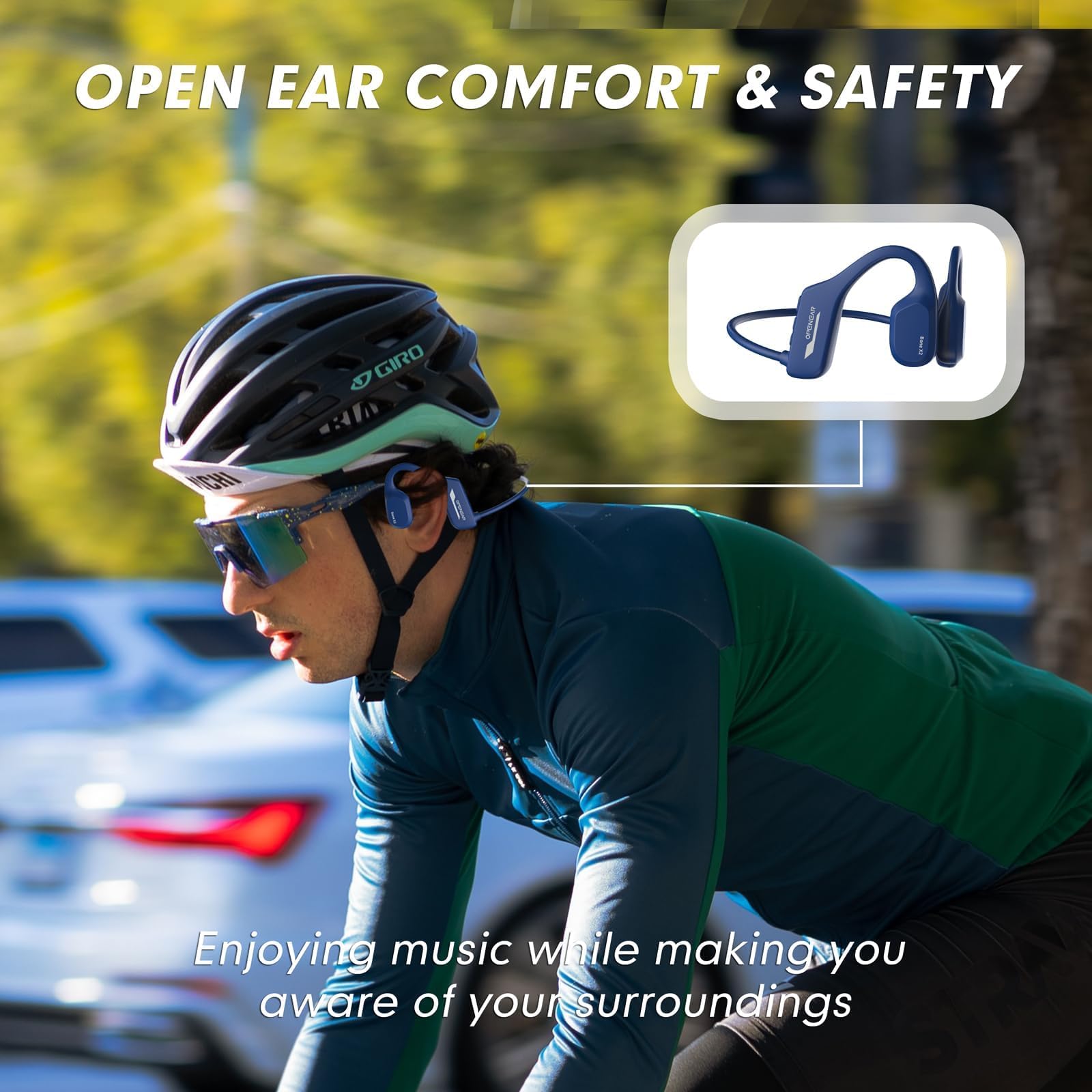 Bone Conduction Headphones for Swimming - IPX8 Waterproof Bluetooth Earbuds with 8GB MP3 Player | Perfect for Underwater Workouts, Pool Laps & Open Water Swimming