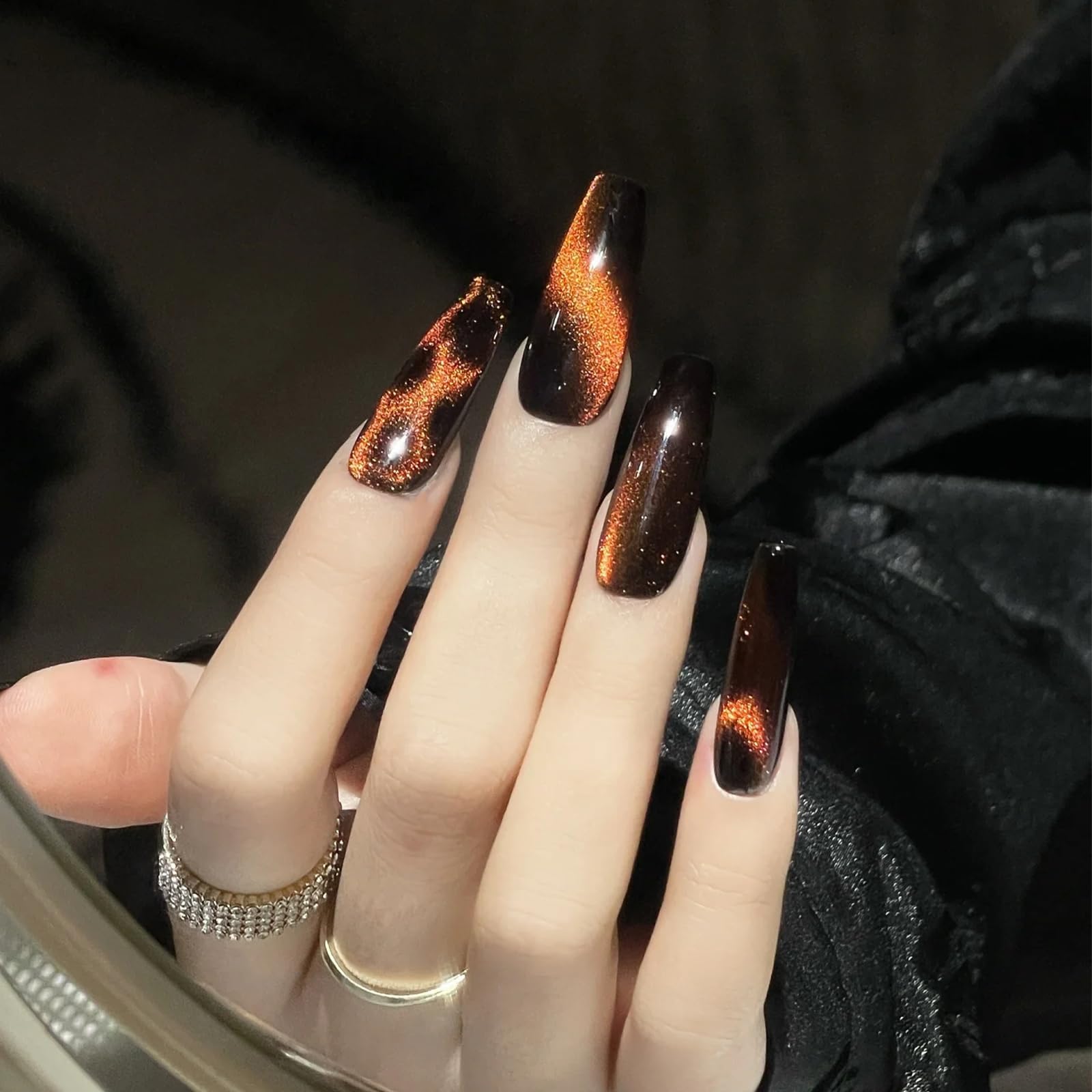COSMOO 9D Magnetic Cat Eye Gel Nail Polish - Double Magic Colors Cat Eye Effect, Long Lasting UV/LED Gel Polish (Shade 02) - Perfect for Salon, Home Manicures & Special Occasions