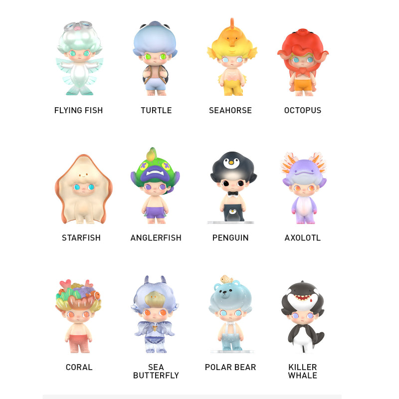 DIMOO Aquarium Series Collectible Blind Box Figures - Cute Underwater Themed Toys for Display, Gifts & Home Decor | Perfect for Kids, Collectors & Disney Fans