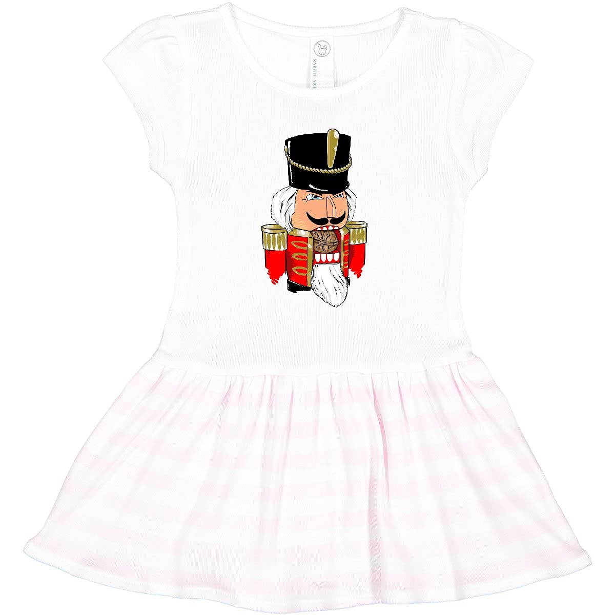 Inktastic Christmas Nutcracker Toddler Dress - Red Holiday Outfit for Baby Girls | Perfect for Christmas Photos, Parties & Festive Celebrations