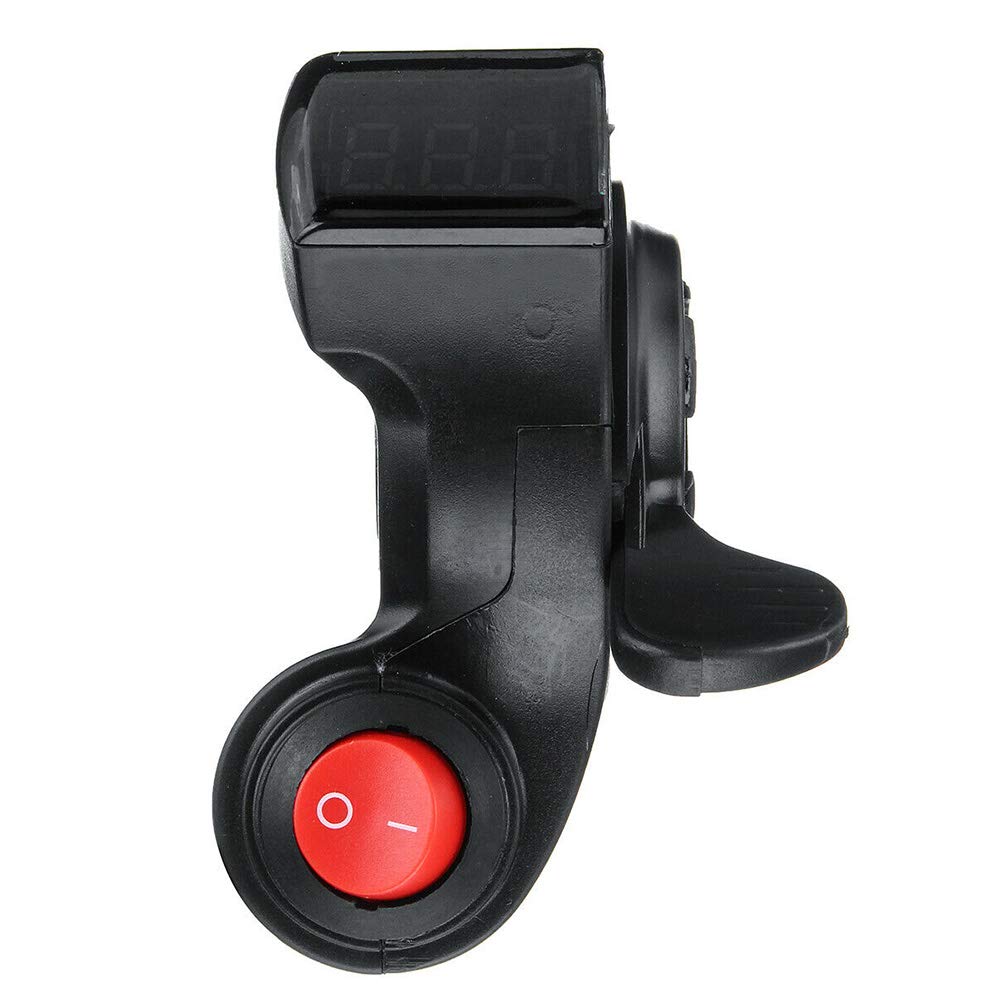 Electric Bike Thumb Throttle with LED Display - Speed Control & Power Switch for E-Bikes, Scooters, and Pocket Bikes - Perfect for Commuting, Off-Road Adventures, and Urban Transportation