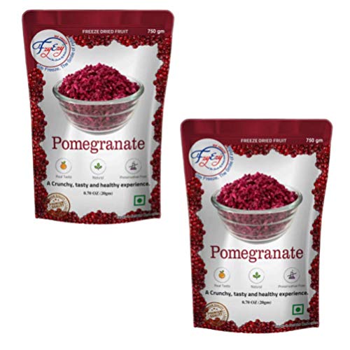 Freeze Dried Fruit Snacks for Kids & Adults - 1.5kg (750g x 2 Packs) - Pomegranate, Vegan, Gluten-Free | Healthy Camping, Hiking & Emergency Survival Food | Pantry Staples, School Lunch & On-the-Go Snacks