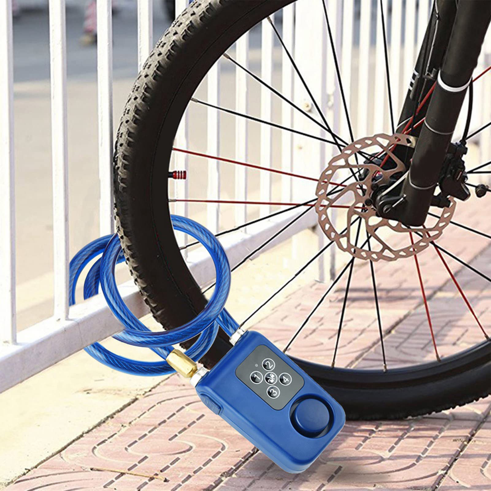 Bike Anti Theft Lock with Keyless Digital Password & Alarm - Heavy Duty Security Lock for Bicycle, Motorcycle & Gates | Perfect for Urban Commuting & Outdoor Parking
