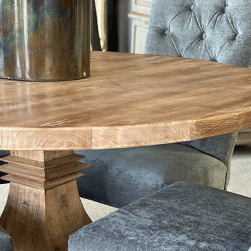 Round Dining Table 140cm - Modern Wooden Dining Table for Kitchen & Dining Room - Perfect for Family Gatherings & Dinner Parties