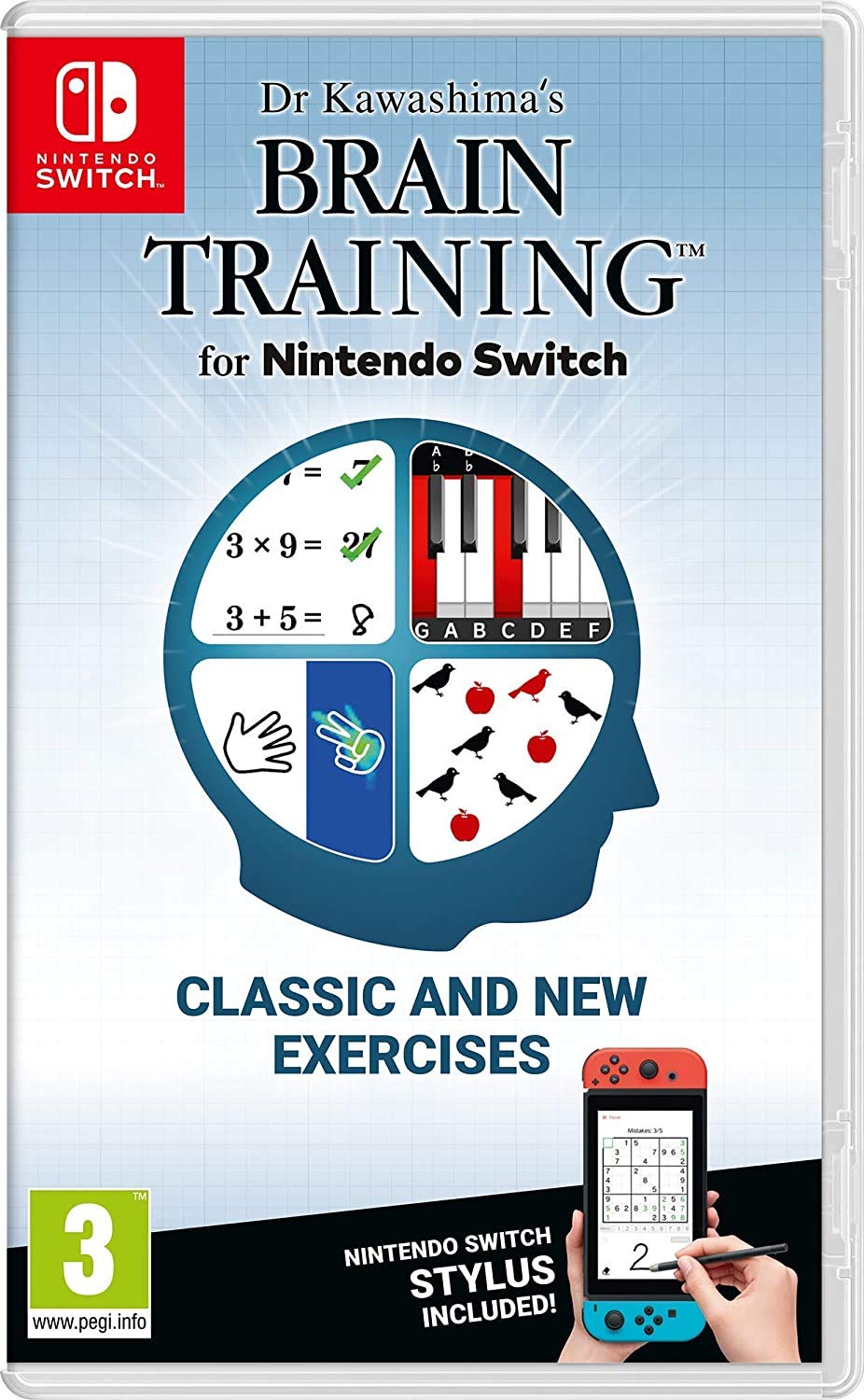 Dr. Kawashima's Brain Training Game for Nintendo Switch - Improve Memory & Cognitive Skills - Fun Brain Exercises for All Ages