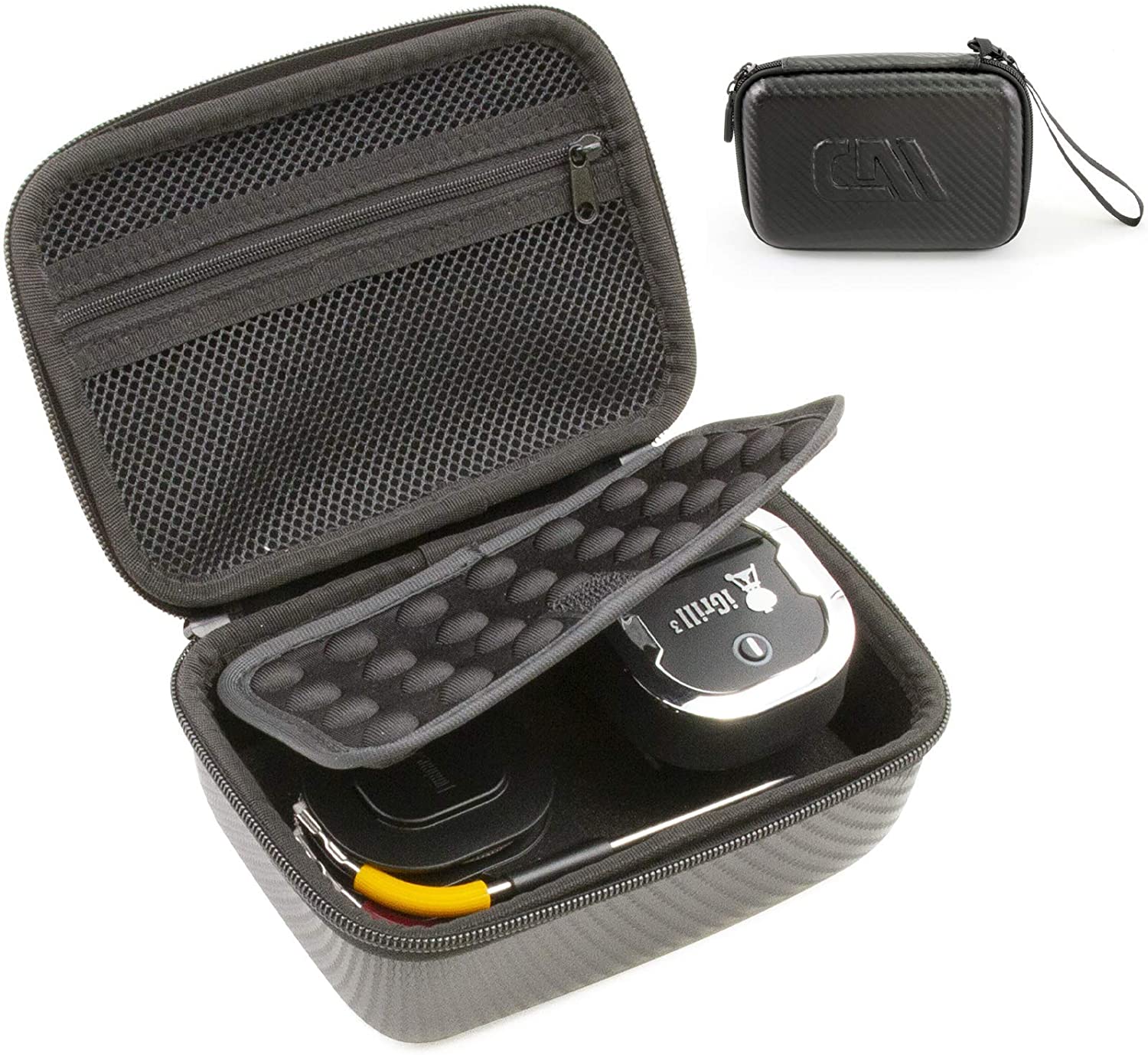 CASEMATIX Protective Case for Weber iGrill Mini & iGrill 2 Thermometers - Durable Storage for Meat Probes and Accessories (Case Only) - Perfect for BBQ Grilling, Outdoor Cooking, and Kitchen Organization
