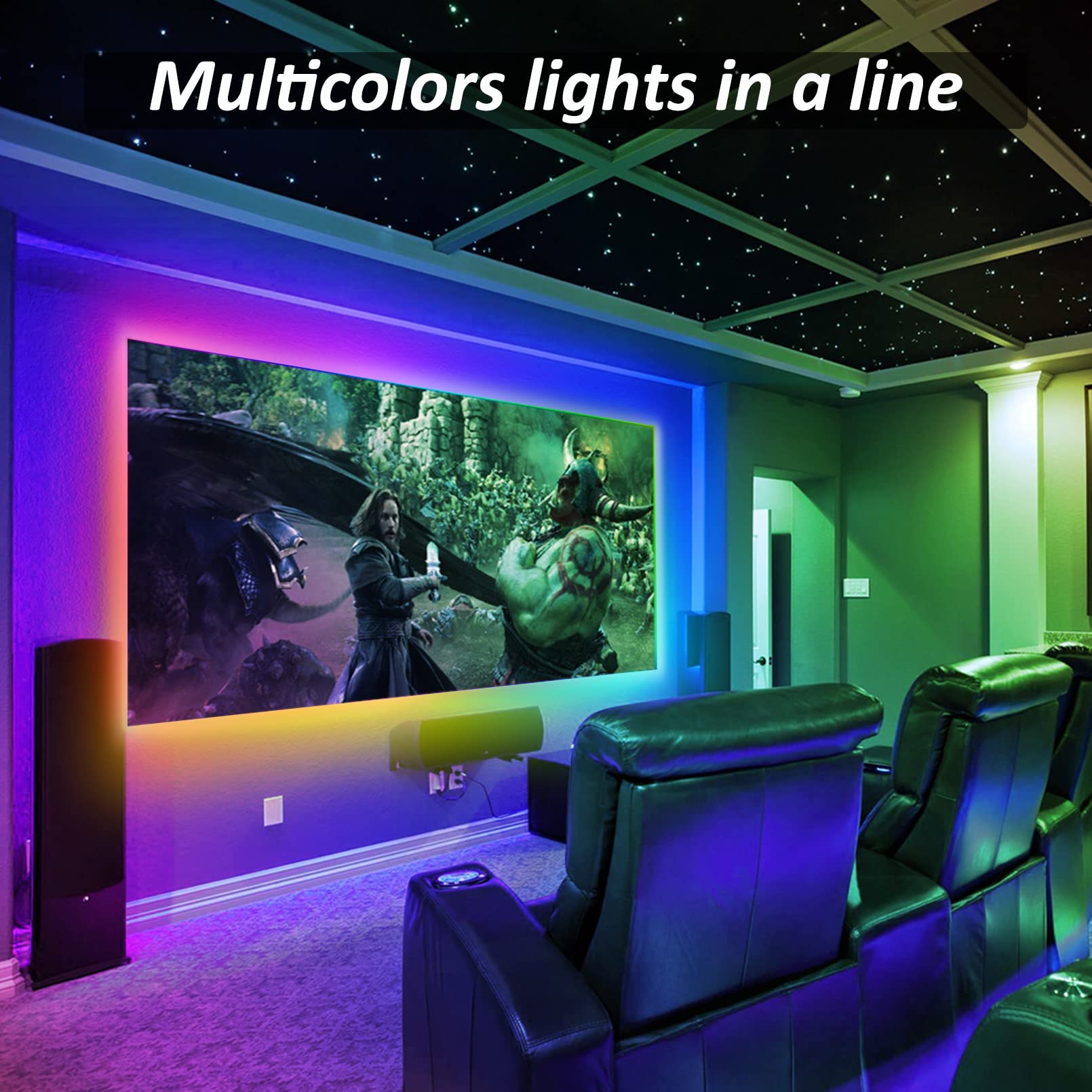 RGB LED Strip Lights 2M USB Powered with Remote - for TV Backlight & Home Decor
