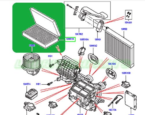 Genuine LAND ROVER Pollen Filter & AC Cabin Air Filter Replacement for LR3 LR4 Range Rover Sport LR170345 - Improve Air Quality & Reduce Allergens in Your Vehicle