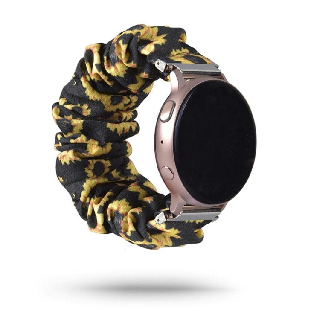 KOCOME Elastic Printed Watch Band - Stretchy Replacement Strap for Samsung Galaxy Watch 4/Active 2 (40mm/42mm/44mm/46mm) - Fashionable Hairband Design Smartwatch Accessory for Women & Men - Perfect for Sports, Workouts & Everyday Wear