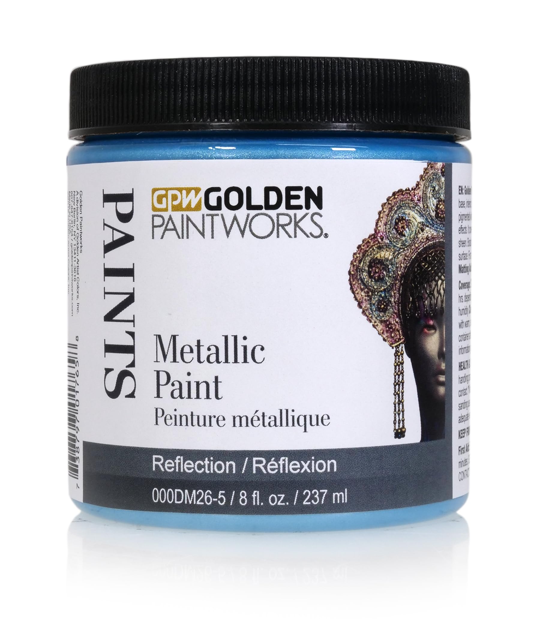 8 oz Metallic Acrylic Paint Jar - Professional Reflective Paint for DIY Crafts, Home Decor & Art Projects