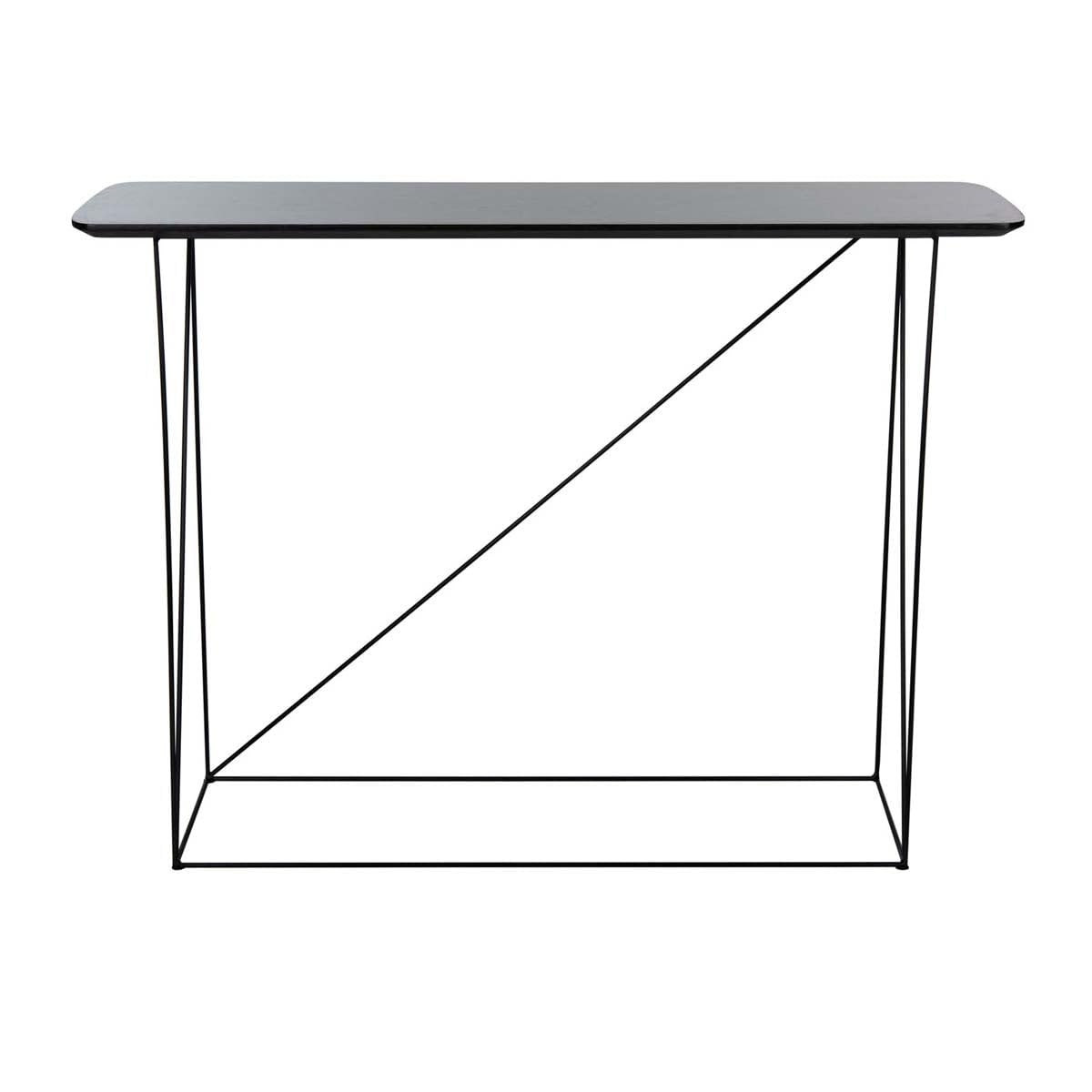 Safavieh Home Rylee Grey and Black Console Table - Modern Entryway Table for Hallway, Living Room & Office Decor