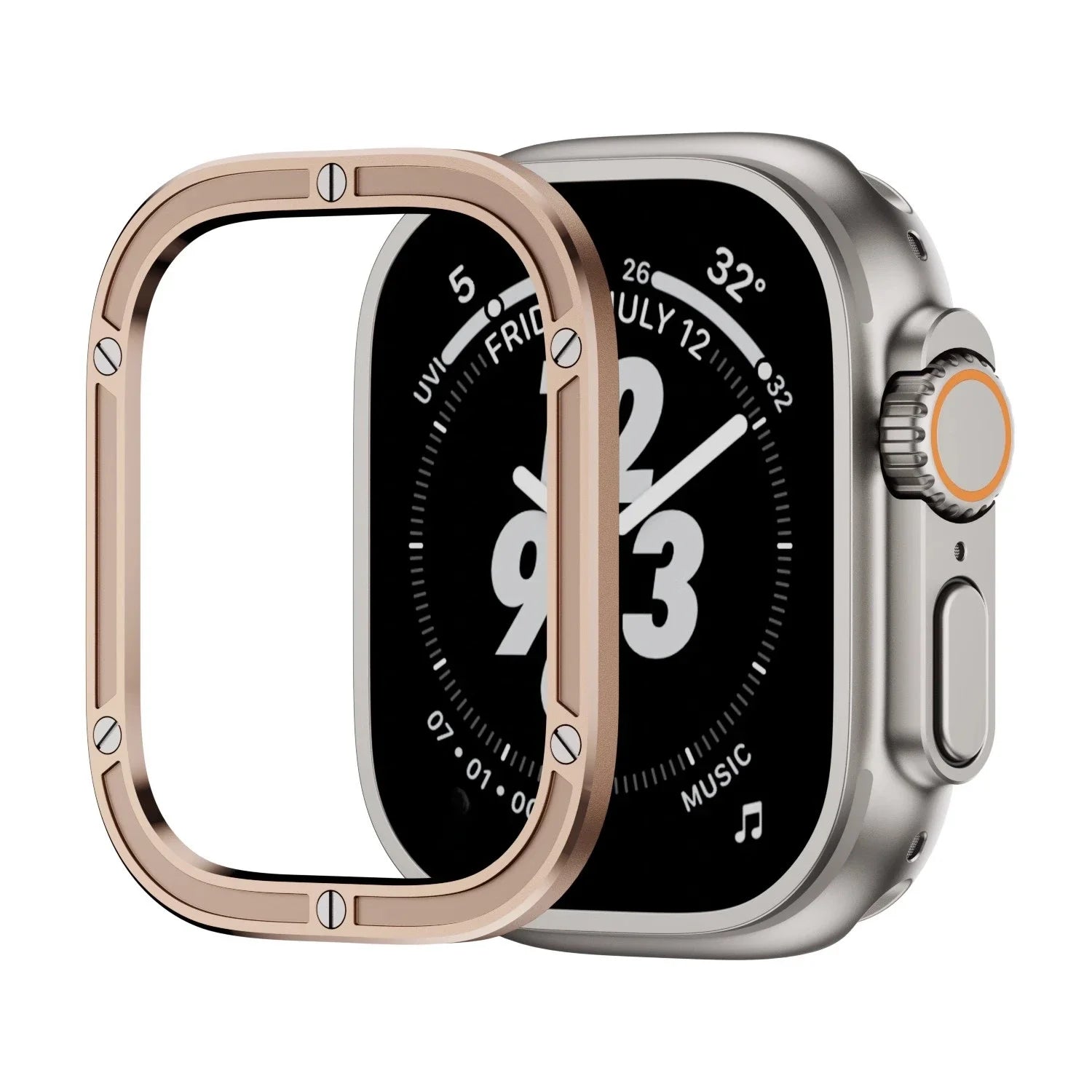 Premium 316L Stainless Steel Protection Ring for Ultra 49mm Smartwatch - Durable Scratch-Resistant Band for Workouts, Outdoor Activities & Daily Wear