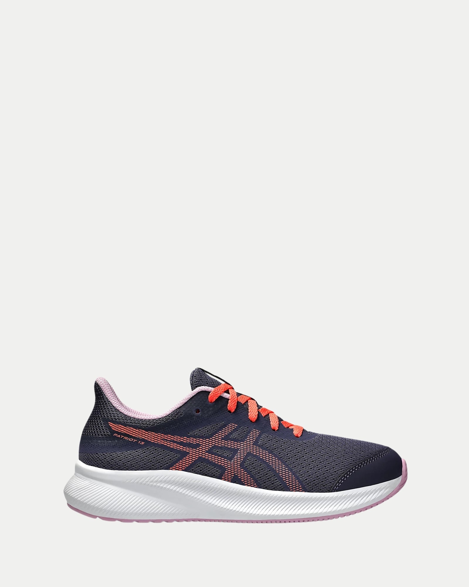 Patriot 13 Grade School Shoes - Indigo Fog & Papaya Color - Comfortable Kids Sneakers for School, Play & Everyday Wear