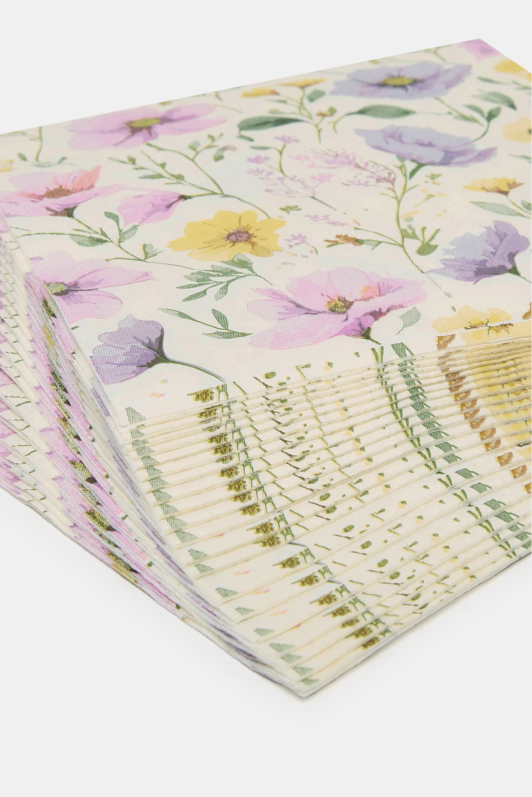 Floral Pattern Paper Napkins Set of 20 - Elegant Disposable Dinner Napkins for Parties, Weddings & Home Decor