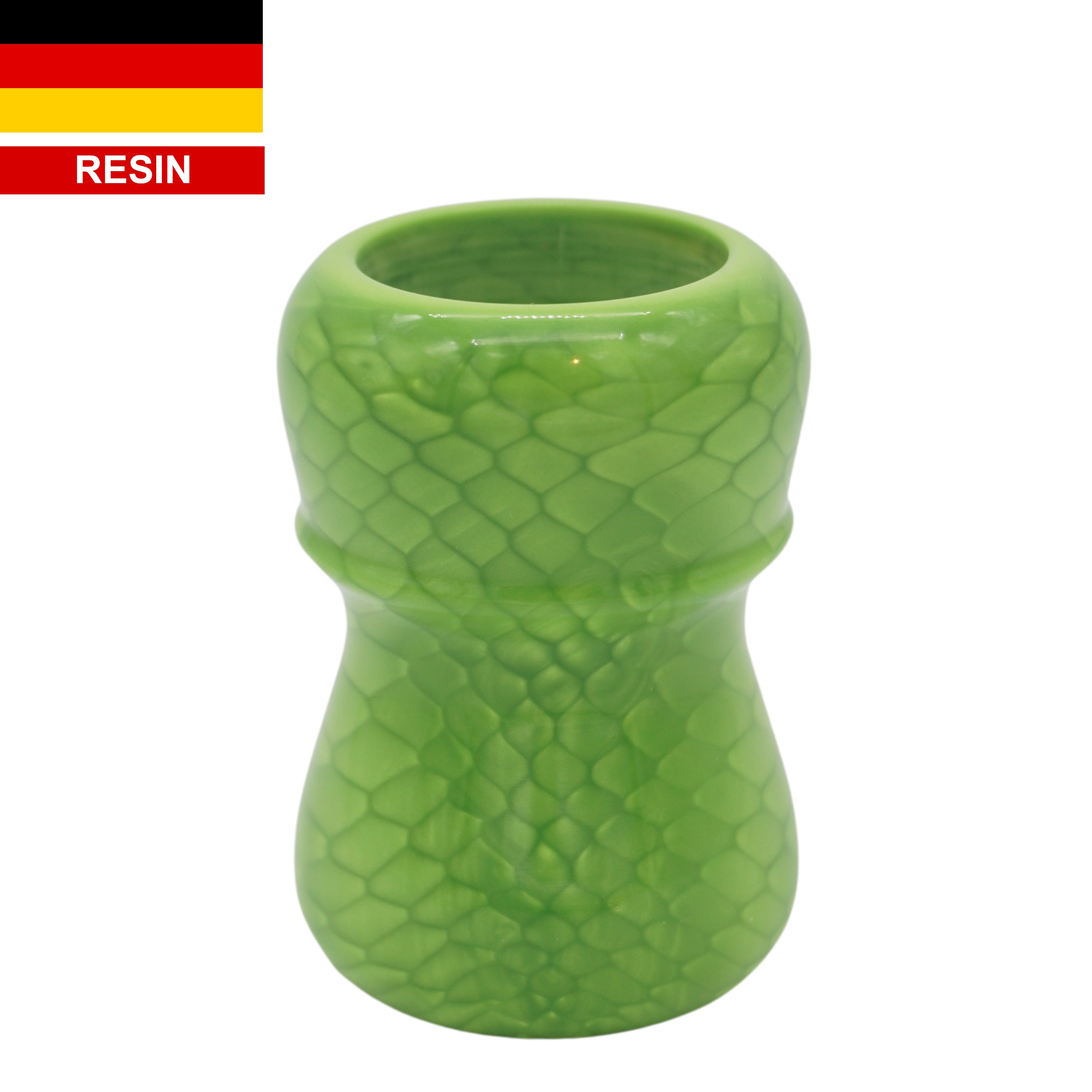 Premium Handmade Green Snakeskin Shaving Brush Handle - Fits 24mm & 26mm Knots - Perfect for Wet Shaving, Grooming Kits & Luxury Bathroom Accessories