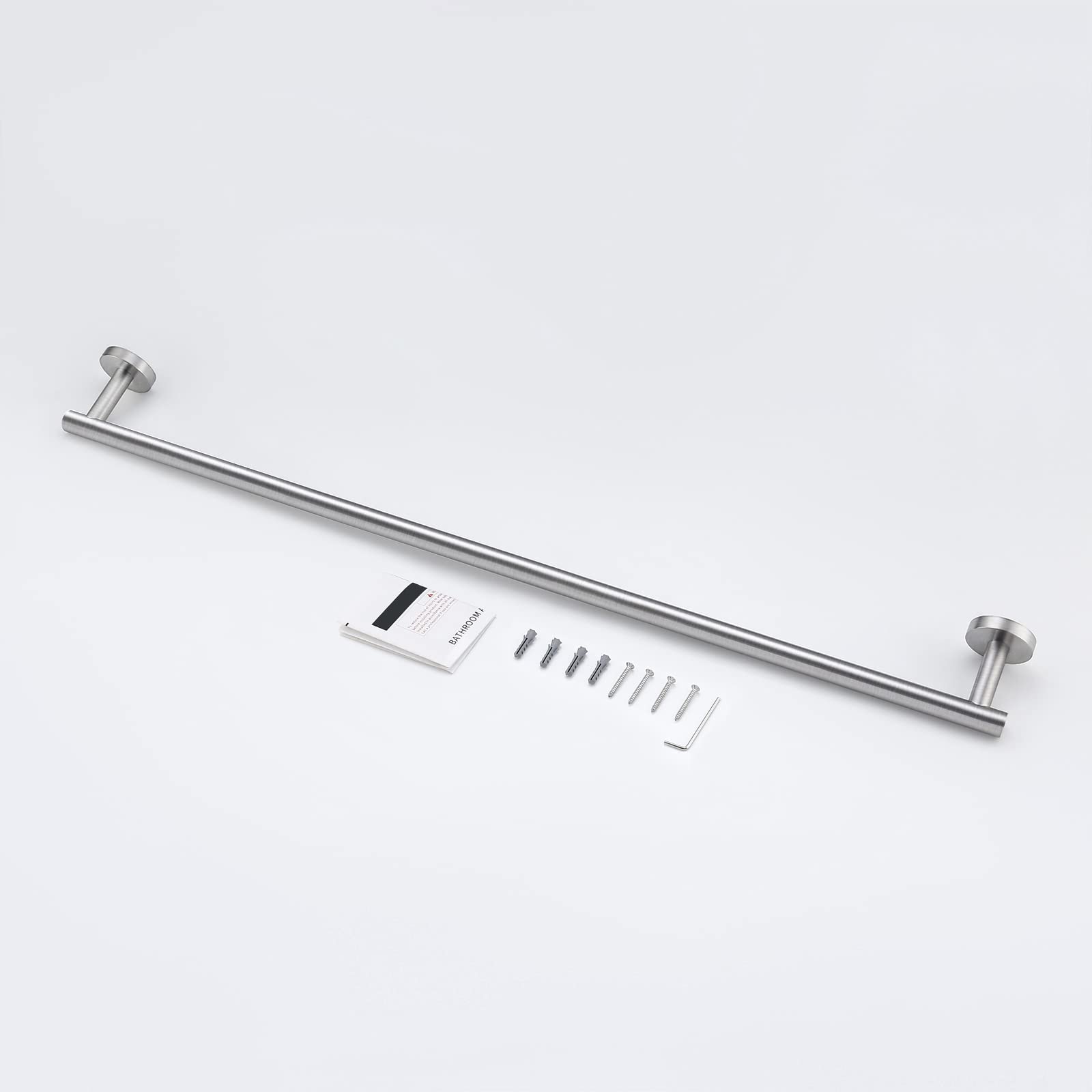 29.5 Inch Stainless Steel Towel Bar for Bathroom - Rustproof SUS304 Shower Hand Towel Holder Hanger - Brushed Wall Mount (31.9
