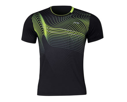 Li Ning Men's Black T-Shirt AAYQ087 - Comfortable & Stylish Casual Wear for Gym, Running & Everyday Outfits