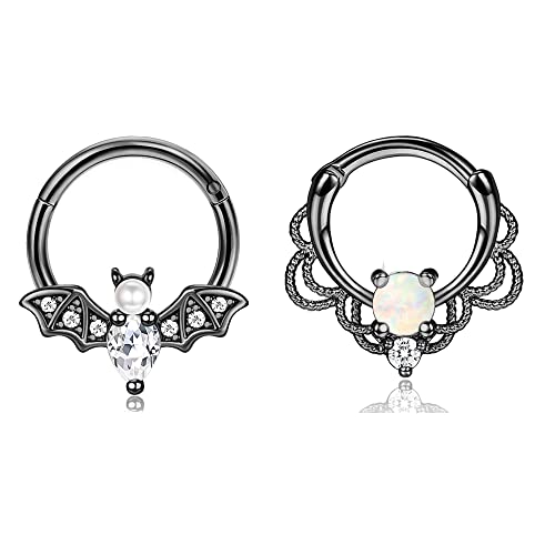 O-2Pcs-Black Bat-Black Opal